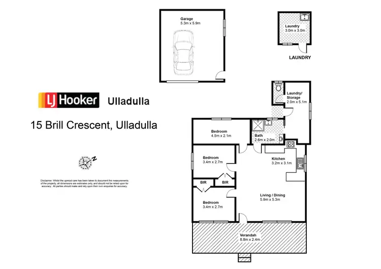 Floorplan of Homely house listing, 15 Brill Crescent, Ulladulla NSW 2539
