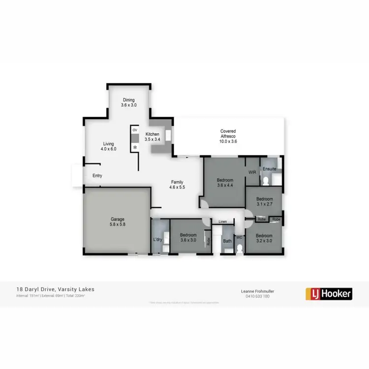 Floorplan of Homely house listing, 18 Daryl Drive, Varsity Lakes QLD 4227