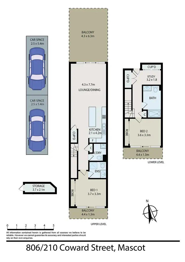 Floorplan of Homely apartment listing, 806/210 Coward Street, Mascot NSW 2020