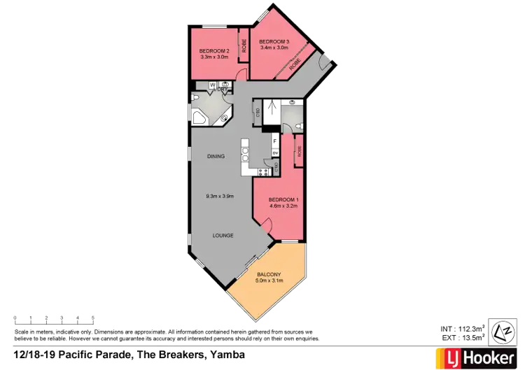 Floorplan of Homely apartment listing, Apartment 12/18-19 Pacific Parade, Yamba NSW 2464