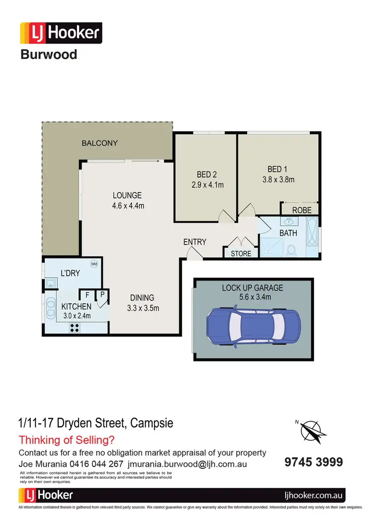 Floorplan of Homely unit listing, 1/11-17 Dryden Street, Campsie NSW 2194