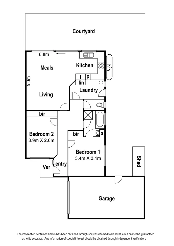Floorplan of Homely villa listing, 2/94 Rokewood Crescent, Meadow Heights VIC 3048