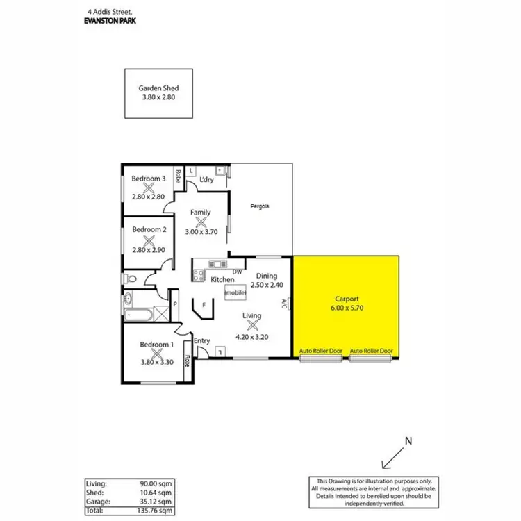 Floorplan of Homely house listing, 4 Addis Street, Evanston Park SA 5116