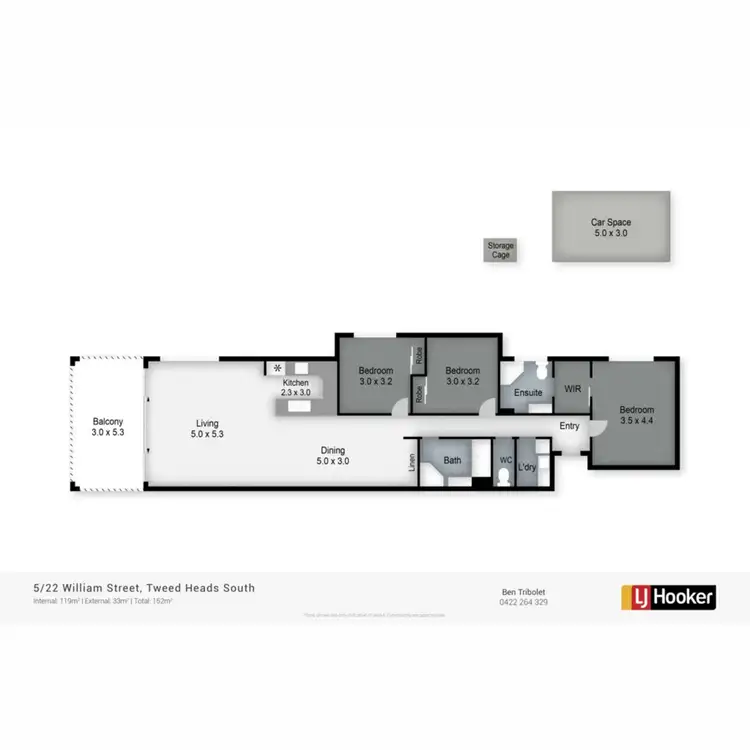 Floorplan of Homely unit listing, 5/22 William Street, Tweed Heads South NSW 2486