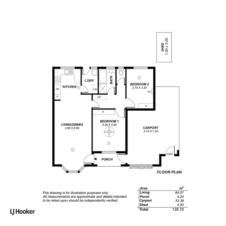 Floorplan of Homely unit listing, 2/77 Ashbrook Avenue, Payneham South SA 5070