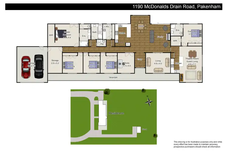 Floorplan of Homely house listing, 1190 McDonalds Drain Road, Pakenham VIC 3810
