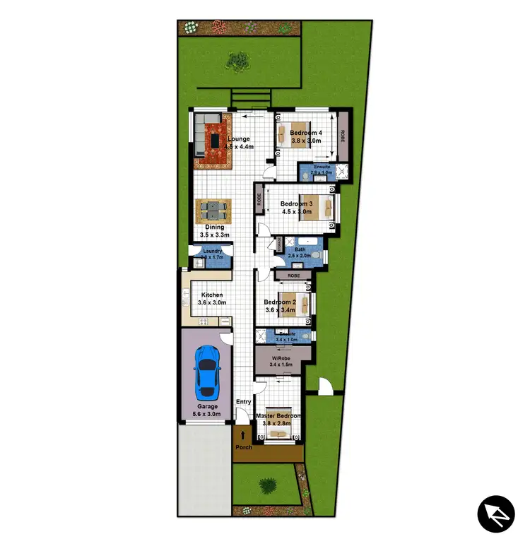 Floorplan of Homely house listing, 9b Hinton Loop, Oran Park NSW 2570