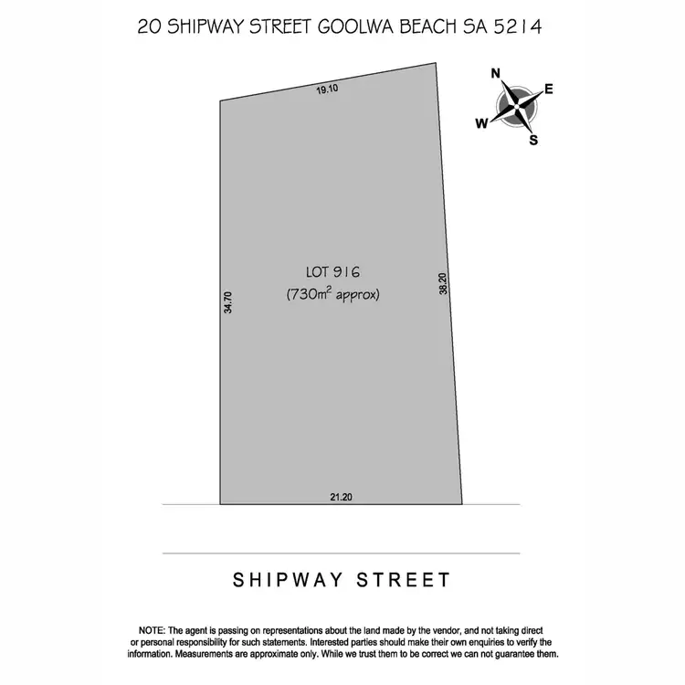Floorplan of Homely land listing, 20 Shipway Street, Goolwa Beach SA 5214
