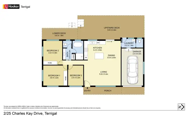 Floorplan of Homely villa listing, 2/25 Charles Kay Drive, Terrigal NSW 2260
