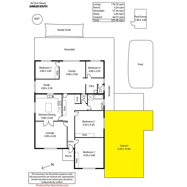 Floorplan of Homely house listing, 82 First Street, Gawler South SA 5118