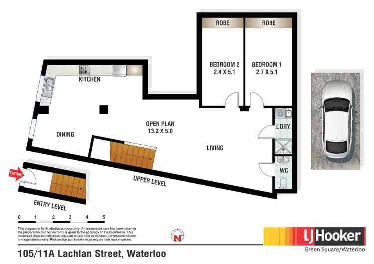 Floorplan of Homely apartment listing, 105/11A Lachlan Street, Waterloo NSW 2017