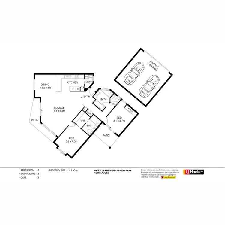 Floorplan of Homely unit listing, 44/24 Ron Penhaligon Way, Robina QLD 4226