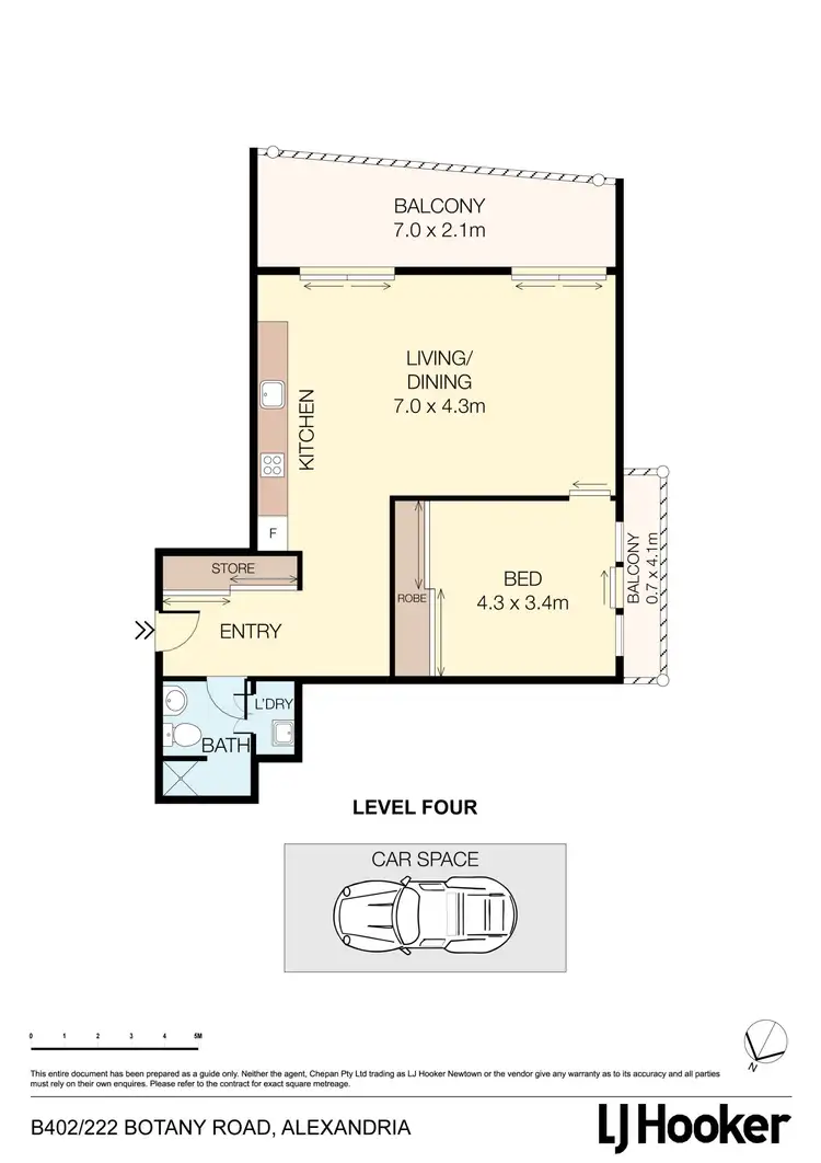 Floorplan of Homely apartment listing, B402/222 Botany Road, Alexandria NSW 2015