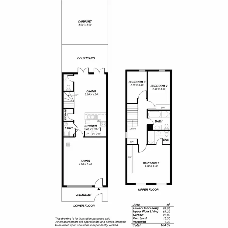 Floorplan of Homely townhouse listing, 22 Louisa Street, Adelaide SA 5000