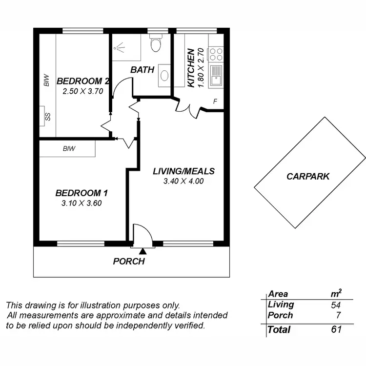 Floorplan of Homely unit listing, 11/87 Mary Street, Unley SA 5061