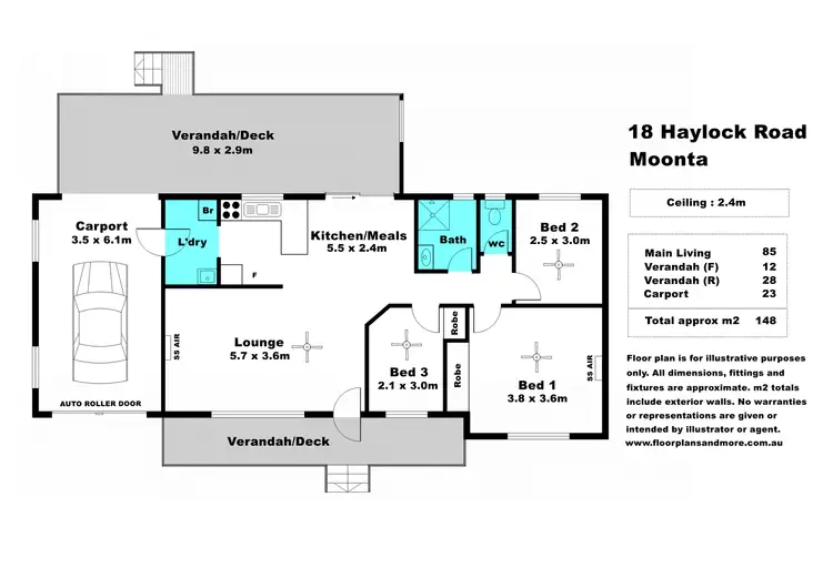 Floorplan of Homely house listing, 18 Haylock Road, Moonta SA 5558