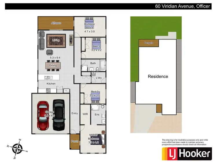 Floorplan of Homely house listing, 60 Viridian Avenue, Officer VIC 3809