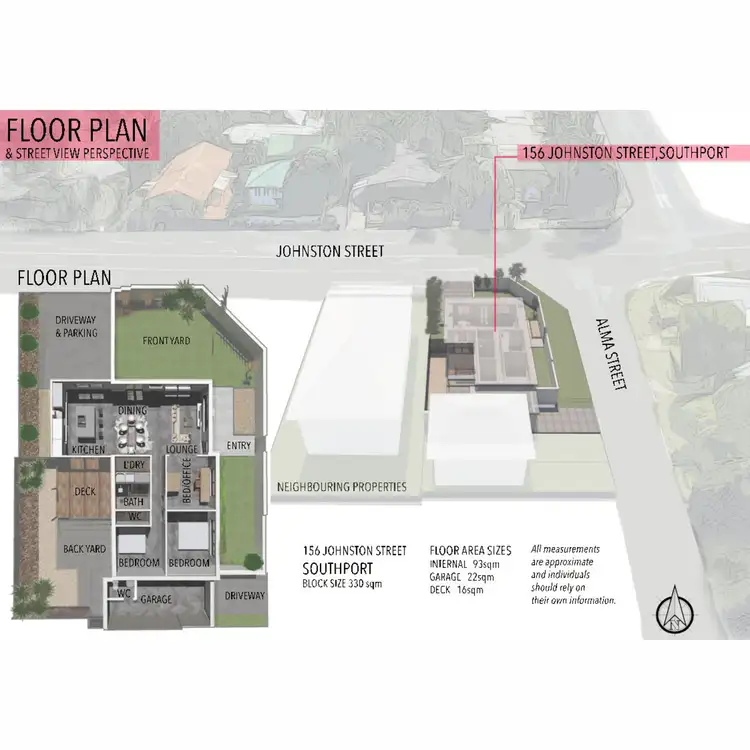 Floorplan of Homely semi-detached listing, 2/156 Johnston Street, Southport QLD 4215