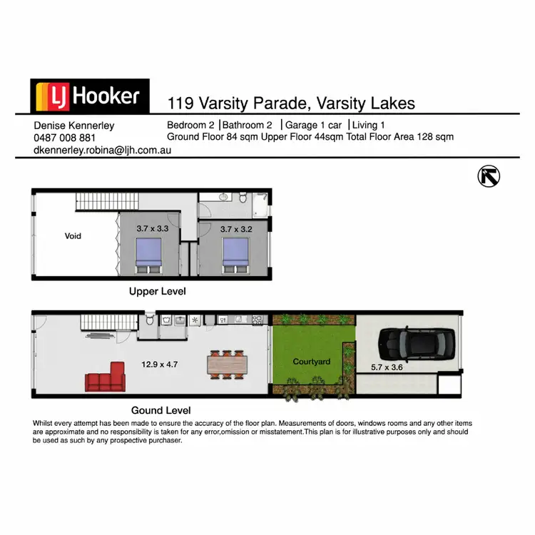 Floorplan of Homely townhouse listing, 119 Varsity Parade, Varsity Lakes QLD 4227