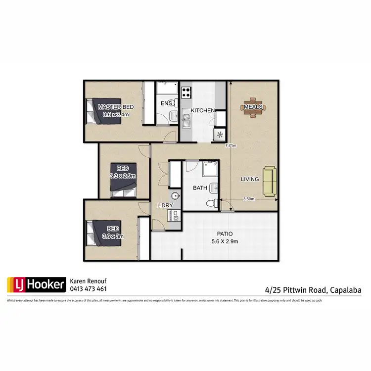 Floorplan of Homely townhouse listing, 4/25 Pittwin Road, Capalaba QLD 4157