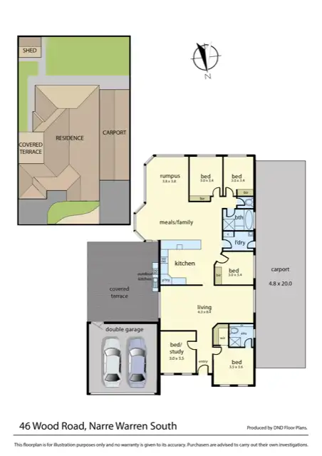 Floorplan of Homely house listing, 46 Wood Road, Narre Warren South VIC 3805