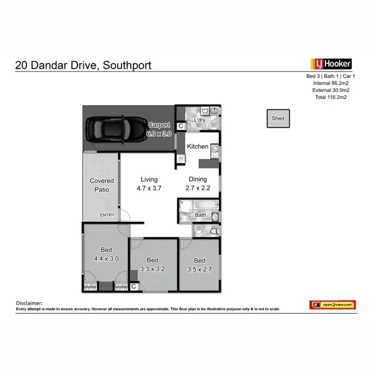 Floorplan of Homely house listing, 20 Dandar Drive, Southport QLD 4215