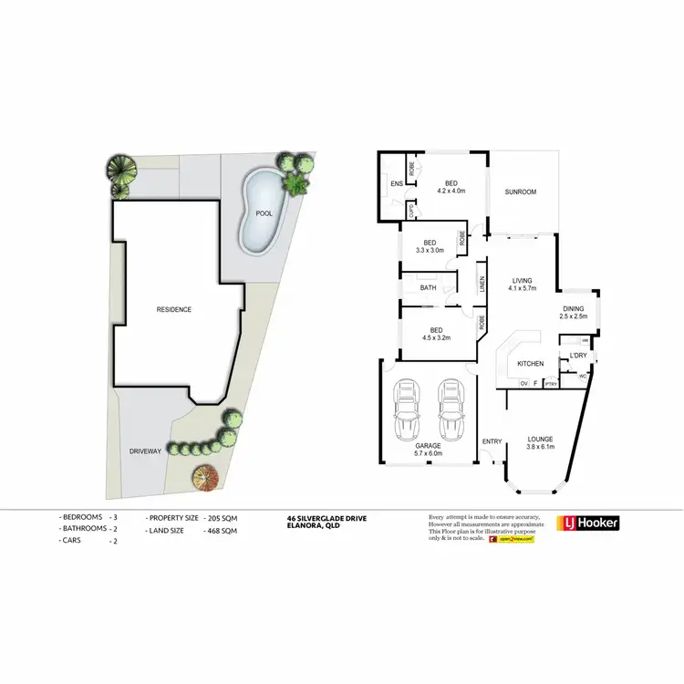 Floorplan of Homely house listing, 46 Silver Glade Drive, Elanora QLD 4221