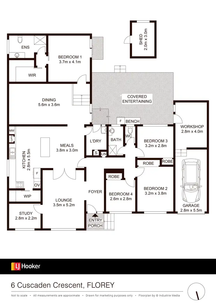 Floorplan of Homely house listing, 6 Cuscaden Crescent, Florey ACT 2615