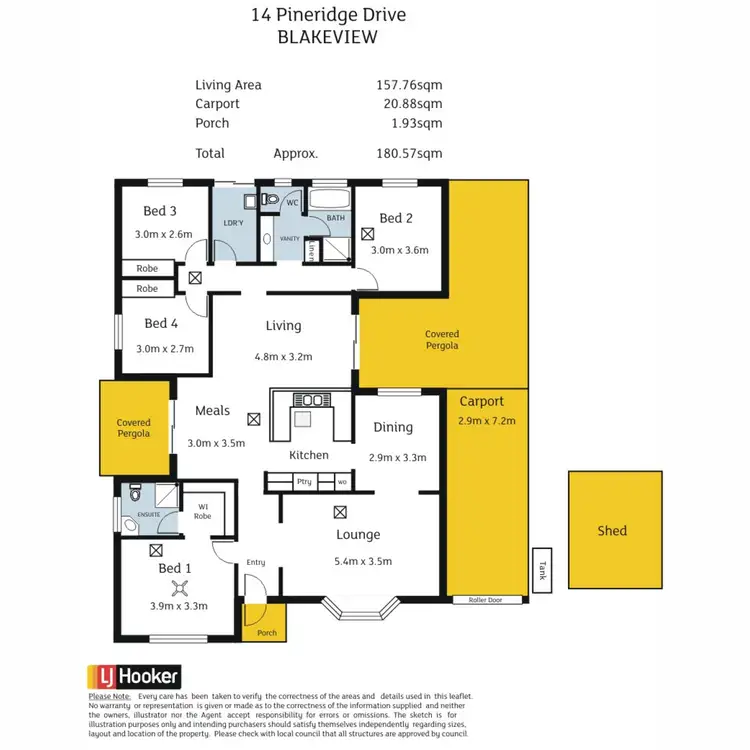 Floorplan of Homely house listing, 14 Pineridge Drive, Blakeview SA 5114