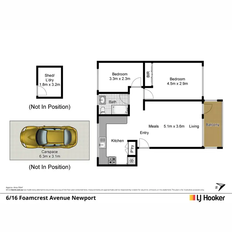 Floorplan of Homely apartment listing, 6/16 Foamcrest Avenue, Newport NSW 2106
