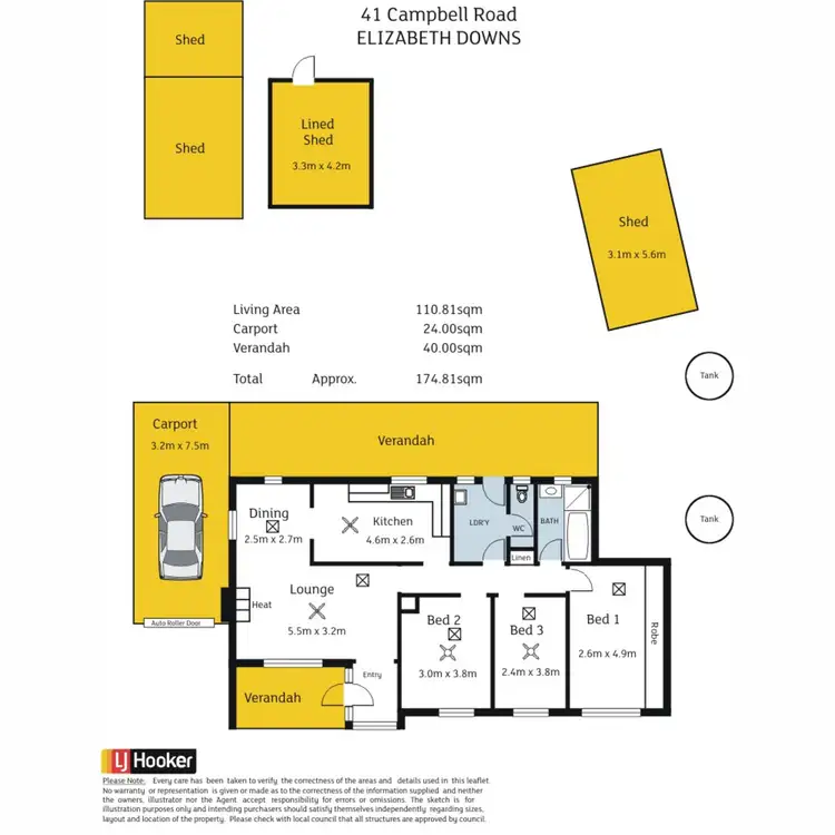 Floorplan of Homely house listing, 41 Campbell Road, Elizabeth Downs SA 5113