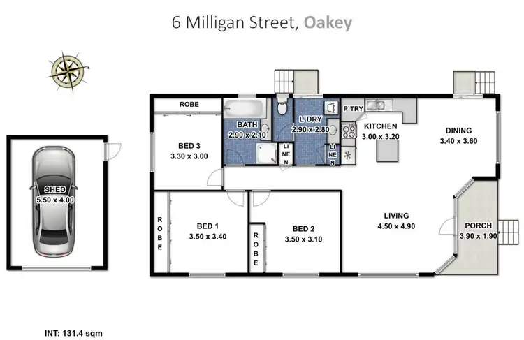 Floorplan of Homely house listing, 6 Milligan Street, Oakey QLD 4401