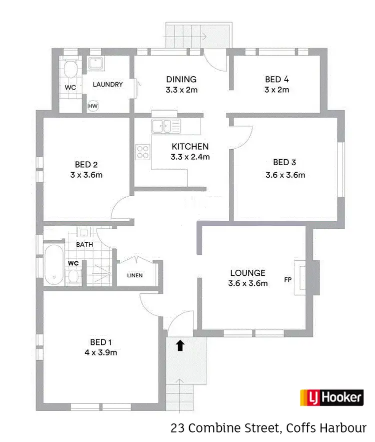 Floorplan of Homely house listing, 23 Combine Street, Coffs Harbour NSW 2450