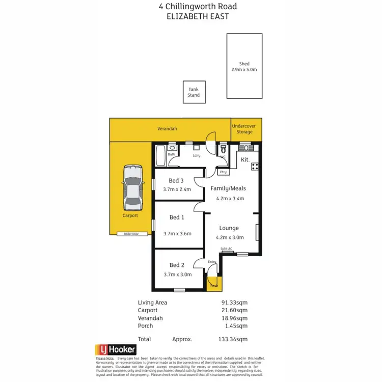Floorplan of Homely house listing, 4 Chillingworth Road, Elizabeth East SA 5112