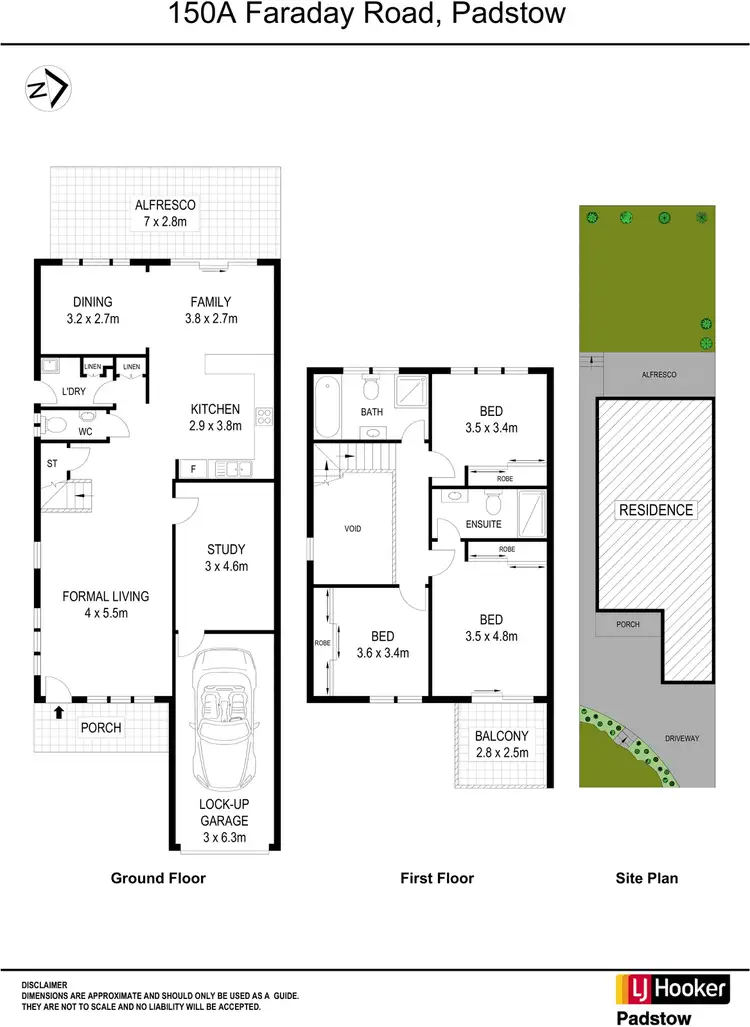 Floorplan of Homely semi-detached listing, 150A Faraday Road, Padstow NSW 2211