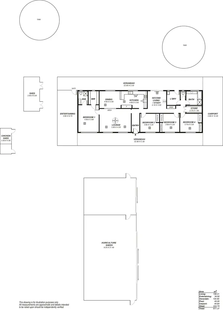 Floorplan of Homely rural property listing, 216 Dunn Road, Bugle Ranges SA 5251