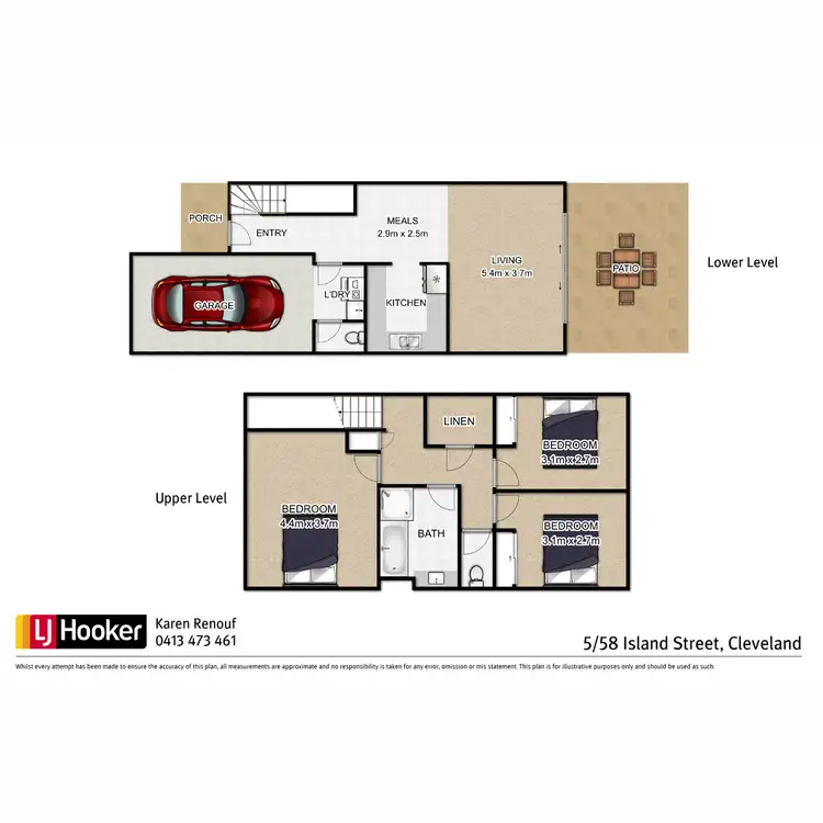 Floorplan of Homely townhouse listing, 5/58 Island Street, Cleveland QLD 4163