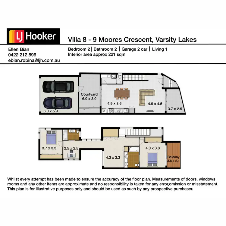 Floorplan of Homely unit listing, 8/9 Moores Crescent, Varsity Lakes QLD 4227