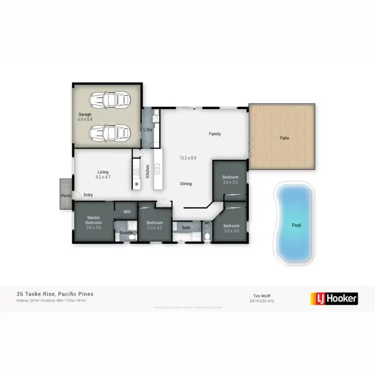 Floorplan of Homely house listing, 26 Taske Rise, Pacific Pines QLD 4211