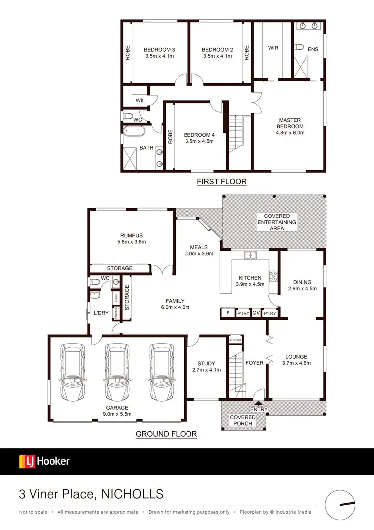 Floorplan of Homely house listing, 3 Viner Place, Nicholls ACT 2913