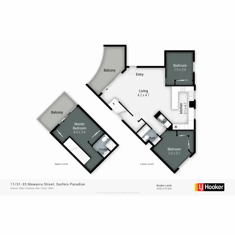 Floorplan of Homely apartment listing, 11/31-33 Mawarra Street, Chevron Island QLD 4217