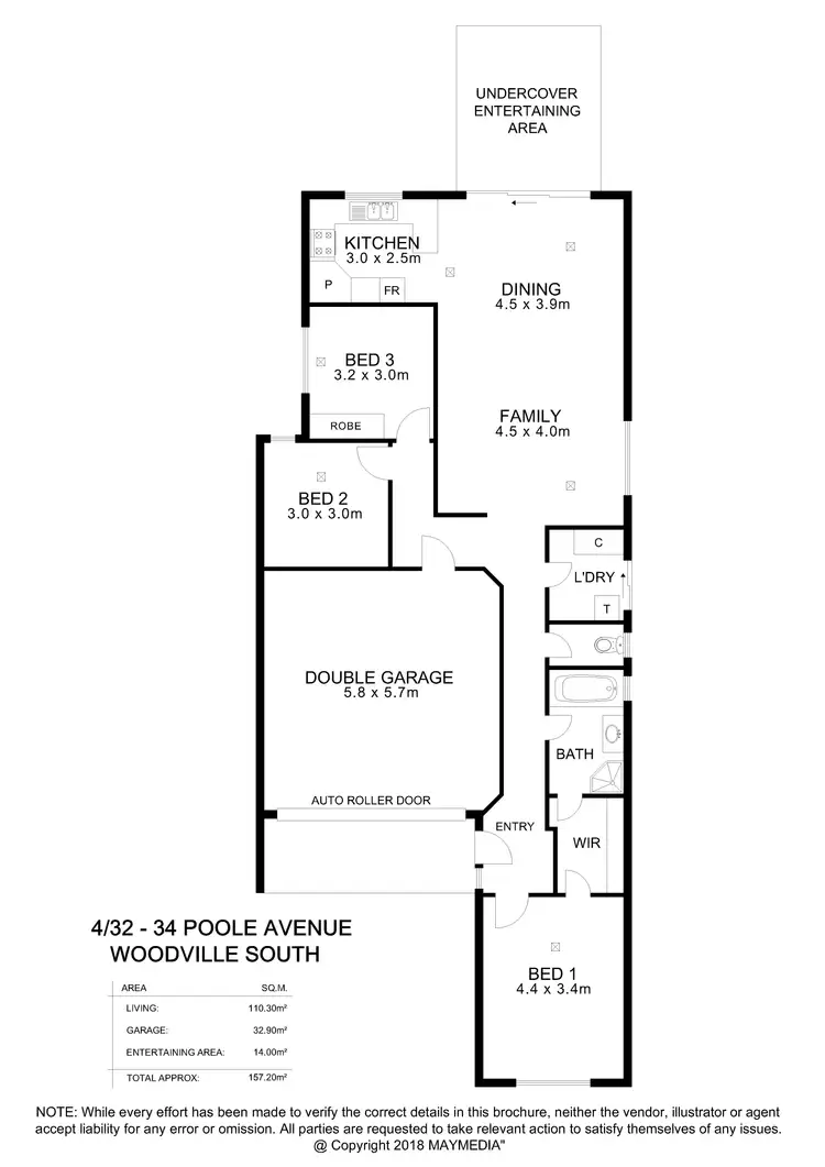 Floorplan of Homely house listing, 4/34 Poole Avenue, Woodville South SA 5011
