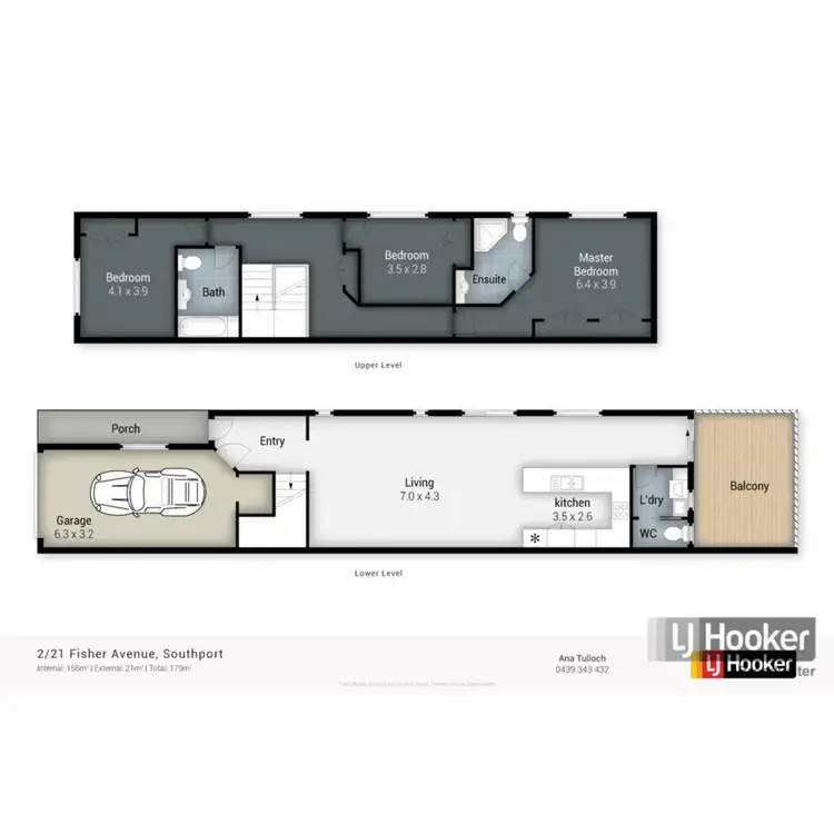Floorplan of Homely semi-detached listing, 2/21 Fisher Avenue, Southport QLD 4215
