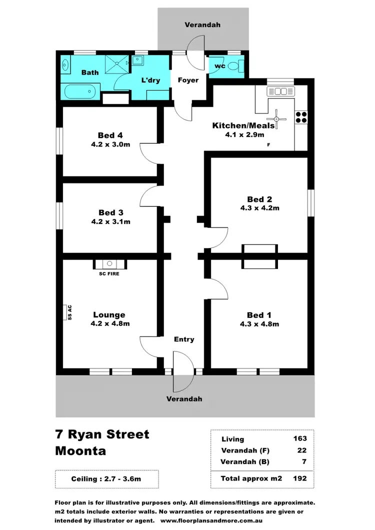 Floorplan of Homely house listing, 7 Ryan Street, Moonta SA 5558