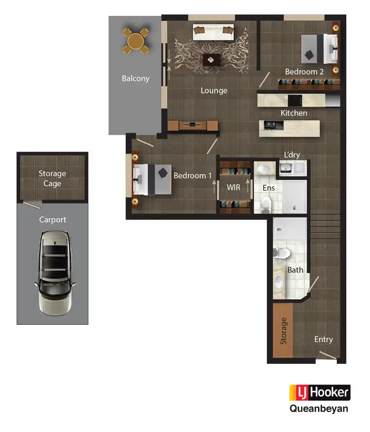 Floorplan of Homely apartment listing, 8/78-80 Derrima Road, Queanbeyan NSW 2620