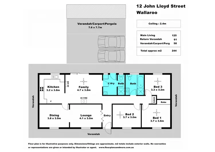 Floorplan of Homely house listing, 12 John Lloyd Street, Wallaroo SA 5556