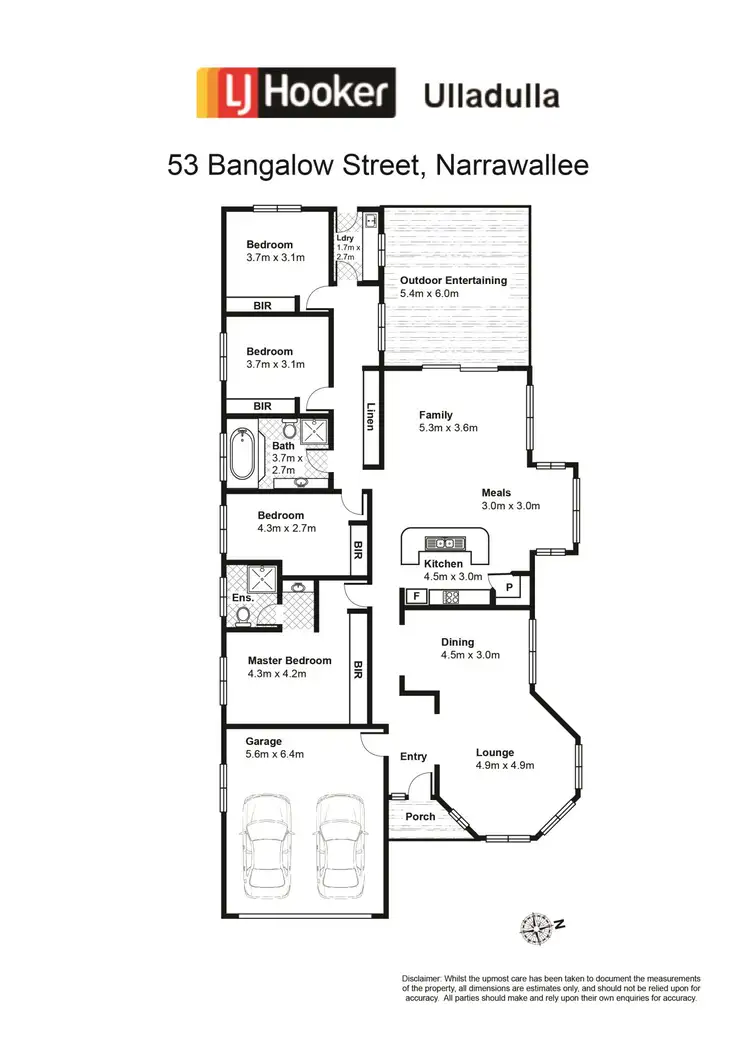 Floorplan of Homely house listing, 53 Bangalow Street, Narrawallee NSW 2539