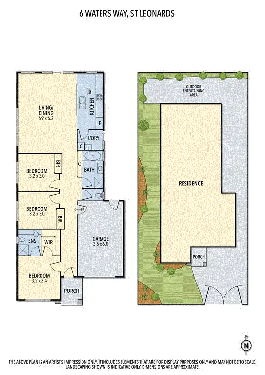 Floorplan of Homely house listing, 6 Waters Way, St Leonards VIC 3223