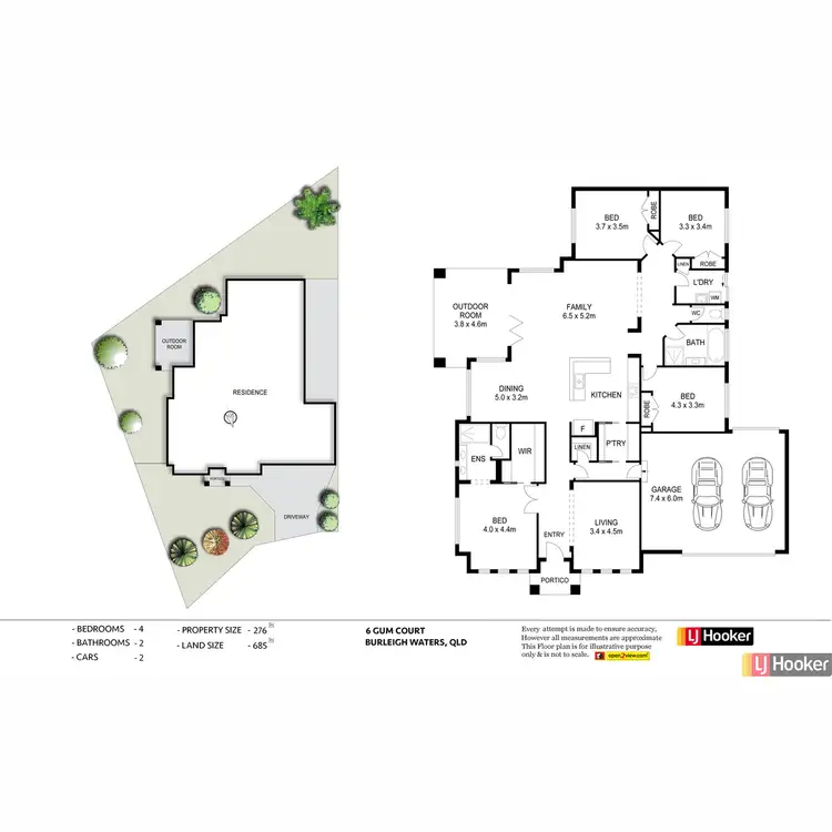 Floorplan of Homely house listing, 6 Gum Court, Burleigh Waters QLD 4220