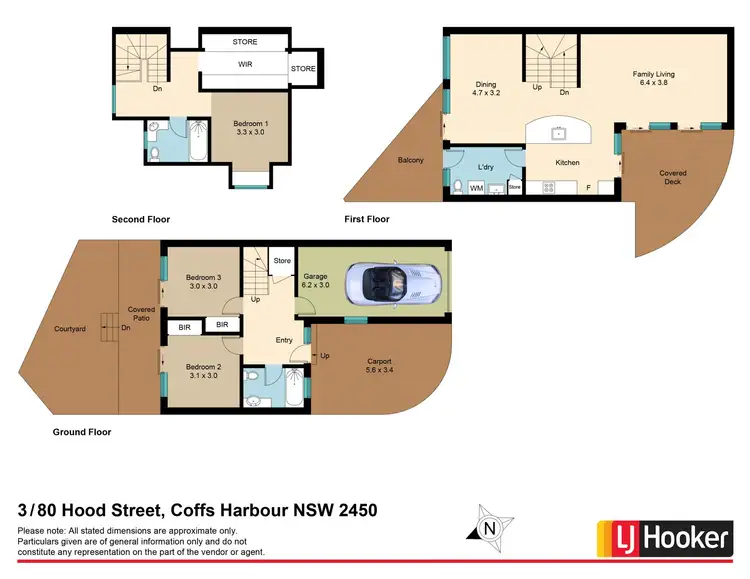 Floorplan of Homely townhouse listing, 3/80 Hood Street, Coffs Harbour NSW 2450